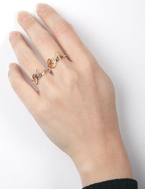 Script Personalized Ring