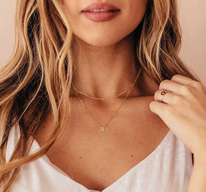 Stainless Steel Dainty Initial Necklace