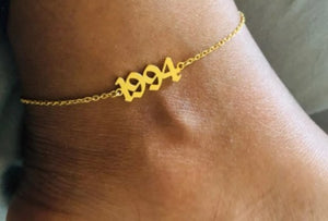 Stainless Steel Year Anklet