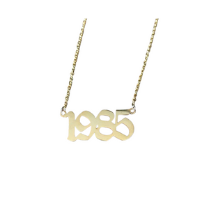 Stainless Steel Year Necklace