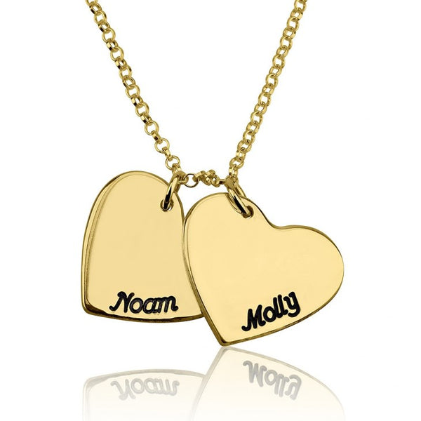 Two Hearts Personalized Necklace