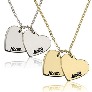 Two Hearts Personalized Necklace