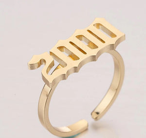 Stainless Steel Adjustable Year Ring