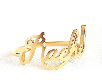 Script Personalized Ring