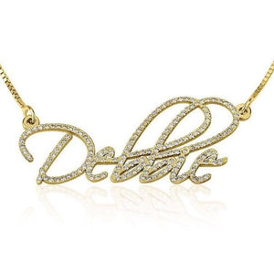 CZ Calligraphy Name Necklace