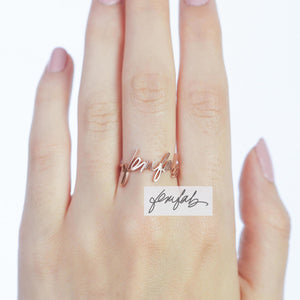 Custom Handwriting - Signature Ring