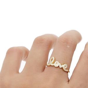 CZ Love Ring
