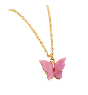 butterfly necklace, butterfly jewelry, gold jewelry, spring necklace