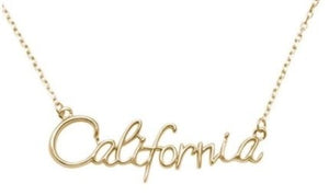Script California Necklace