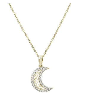 Celestial Moon Diamond Necklace [60% Off]
