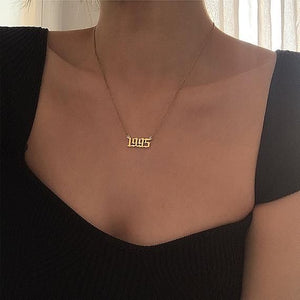 Number/Year Necklace