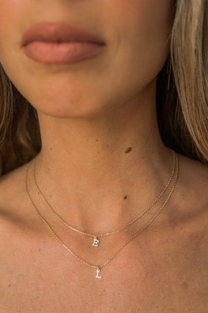 Dainty Initial Charm Necklace