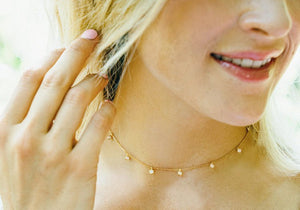 Crystal Drop Choker Necklace