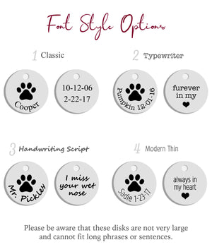 Pet Paw & Name Disc Necklace