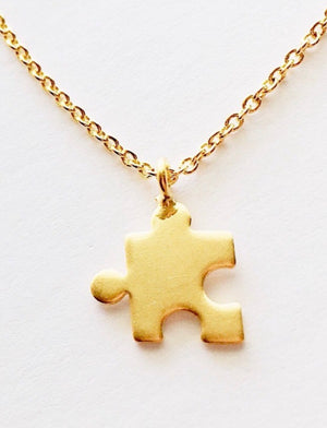 Autism Awareness Puzzle Necklace