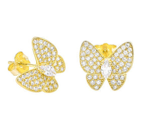 CZ Butterfly Earrings