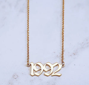 Stainless Steel Year Necklace